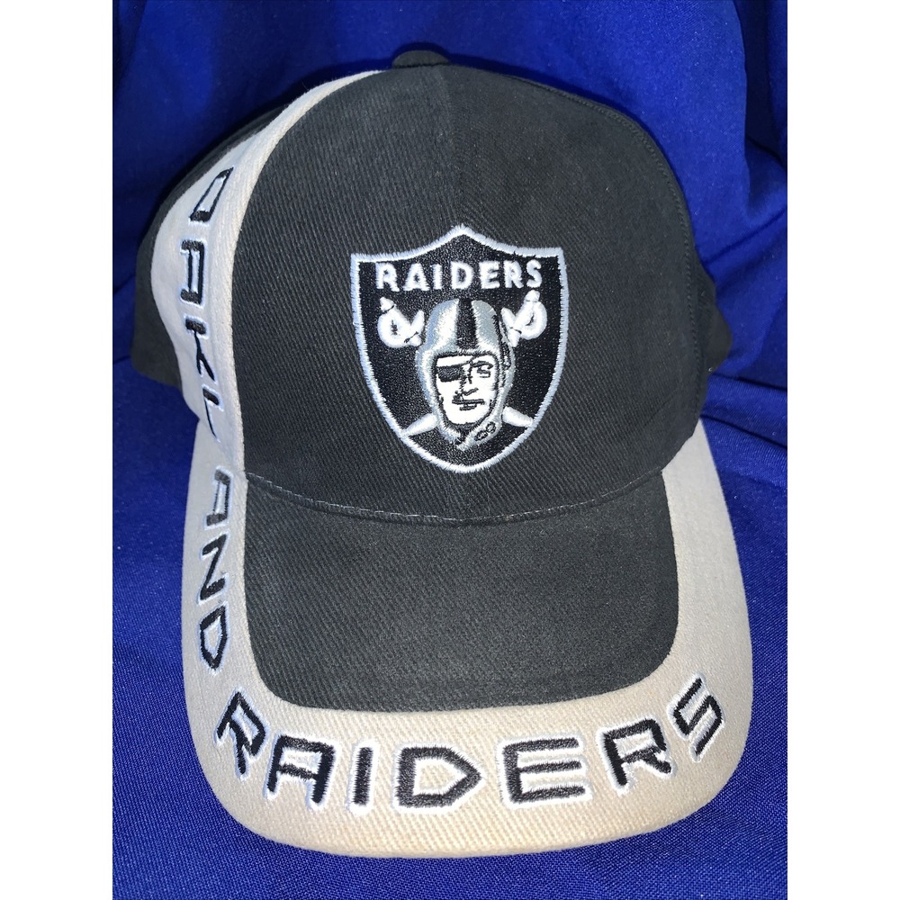 Vintage Rare Raiders Logo Athletic Adj Adjustable Hat - Spelled Out Oakland LA